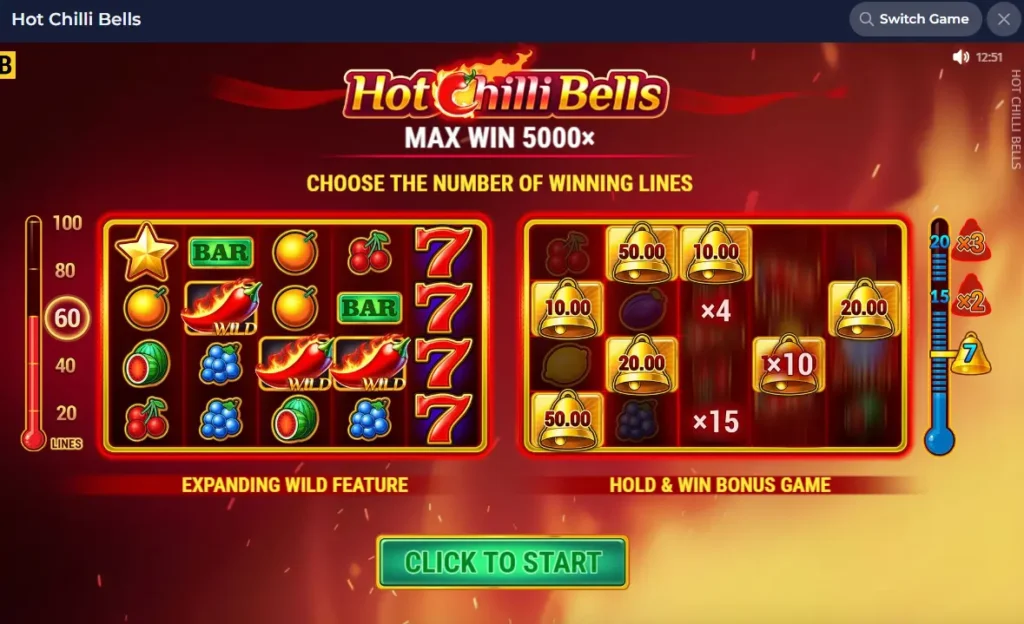 Hot Chilli Bells Nine Win Slots